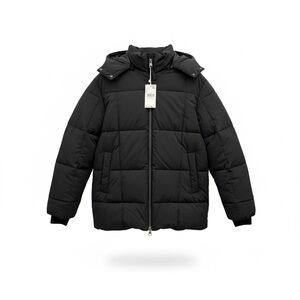 Mango MNG Black Hooded Puffer Jacket | Women’s Medium | NWT 🖤❄️